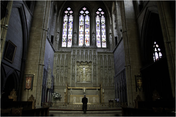At the altar