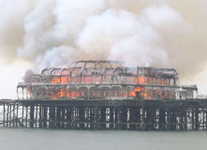 West Pier fire